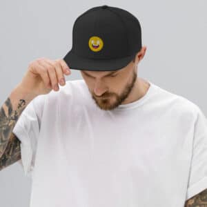 Inspired Emoji Hat Christian Podcast Logo on side
